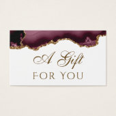 Glitter Agate Gift Kaart (Voorkant)