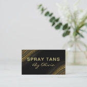 Glitter Agate Spray Tanning Service Visitekaartje (Staand voorkant)