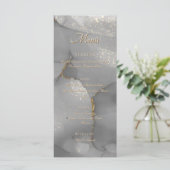 Glitter Alcohol Inkt Chic Plat Menu (Staand voorkant)