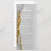 Glitter Alcohol Inkt Handgemaakte Gouden Platte Me Menu (Voorkant / Achterkant)