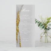 Glitter Alcohol Inkt Handgemaakte Gouden Platte Me Menu (Staand voorkant)