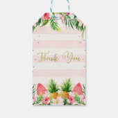 Glitter Aloha tropische vruchten en vruchtendag Cadeaulabel (Achterkant)