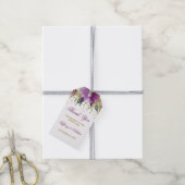Glitter Amethyst Bloemengunst Dank u Cadeau Labels Cadeaulabel (Met Touw)