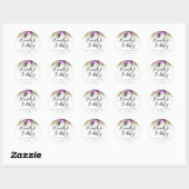Glitter Amethyst Brunch en Mousserende Bruiloftssh Ronde Sticker (Vel)