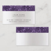 Glitter Amethyst Paars Gray Silver Urban Shimmer Visitekaartje (Voorkant / Achterkant)