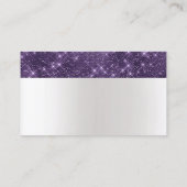 Glitter Amethyst Paars Gray Silver Urban Shimmer Visitekaartje (Achterkant)