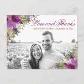 Glitter Amethyst Paarse Foto Dank u Briefkaart (Voorkant)