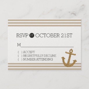 Glitter Anchor Stripes RSVP