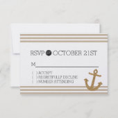 Glitter Anchor Stripes RSVP (Voorkant)