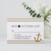 Glitter Anchor Stripes RSVP (Staand voorkant)