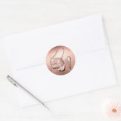 Glitter and Shine Accessoires Roos Gold ID675 Ronde Sticker (Envelop)