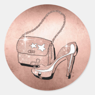 Glitter and Shine Accessoires Roos Gold ID675 Ronde Sticker