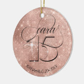 Glitter and Shine Quinceanera Roos Gold ID701 Keramisch Ornament (Links)