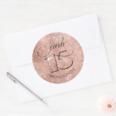 Glitter and Shine Quinceanera Roos Gold ID701 Ronde Sticker (Envelop)