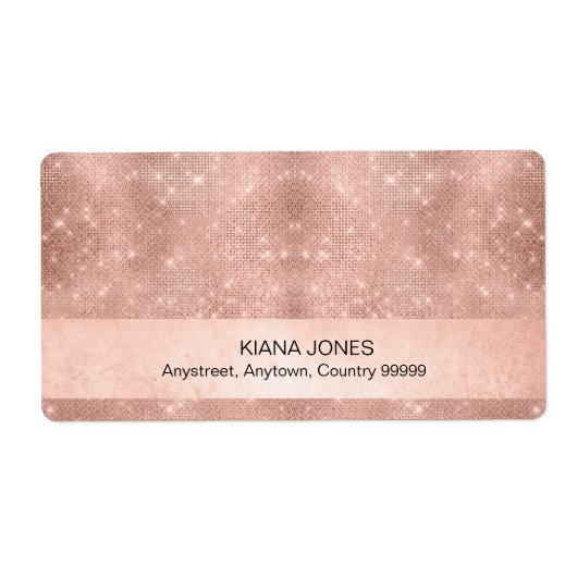 Glitter and Shine Roos Gold ID673 Etiket (Voorkant)