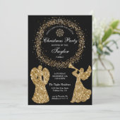 Glitter Angel Kerstdiner voor het hele gezin Kaart (Staand voorkant)