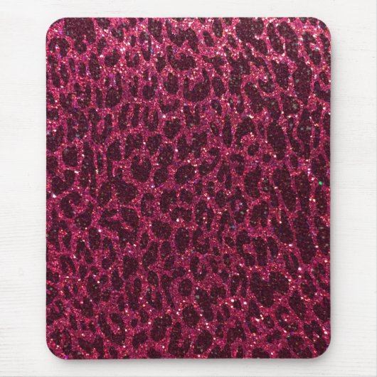 Glitter Animal Print Chic Elegant Moderne Sparkles Muismat (Voorkant)