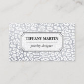 Glitter Animal Print Visitekaartje (Voorkant)