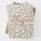 Glitter Antiek Gold Leopard Print           Inpakpapier Vel (In situ)