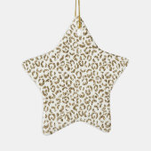 Glitter Antiek Gold Leopard Print Keramisch Ornament (Rechts)
