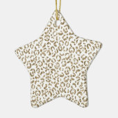 Glitter Antiek Gold Leopard Print Keramisch Ornament (Links)