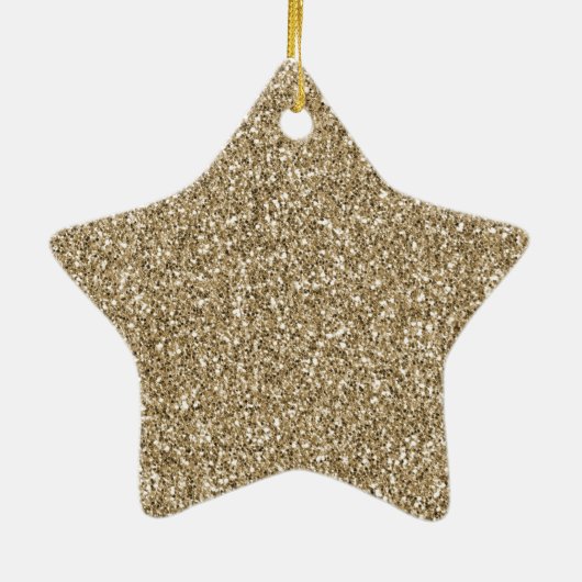 Glitter Antiek Gold Leopard Print Keramisch Ornament (Achterkant)