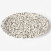 Glitter Antiek Gold Leopard Print      Papieren Bordje (Gekanteld)