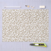Glitter Antiek Gold Leopard Print Tissuepapier (Craft)
