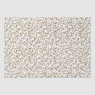 Glitter Antiek Gold Leopard Print         Tissuepapier