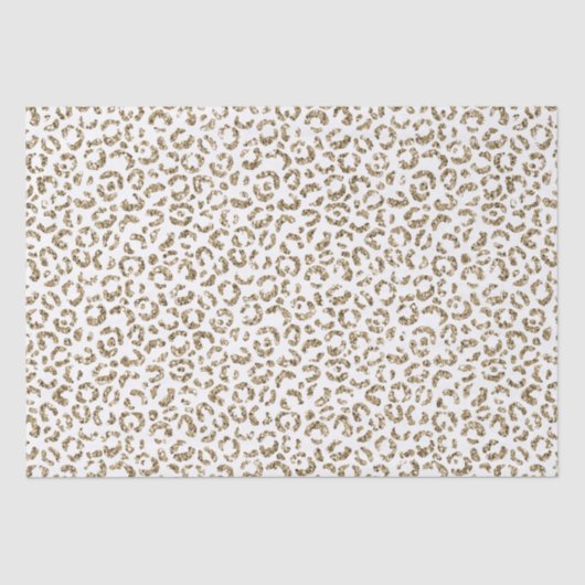 Glitter Antiek Gold Leopard Print Tissuepapier (Voorkant)