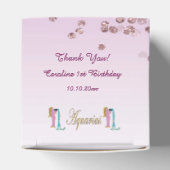 Glitter Aquarius & Roos Gold Glitter Verjaardag Bedankdoosjes (Bovenkant)