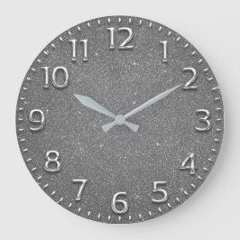 Glitter Arabic Number Metal Wine Gray Silver Lux Grote Klok