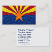Glitter Arizona vlag aanpasbare visitekaartjes (Voorkant / Achterkant)