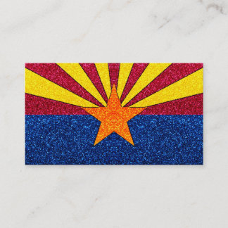 Glitter Arizona vlag aanpasbare visitekaartjes