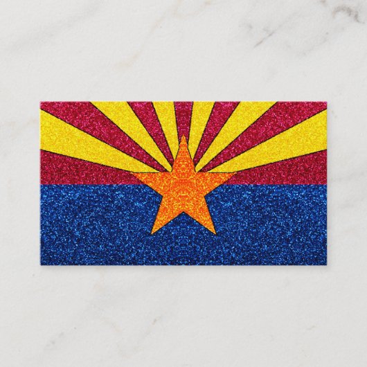 Glitter Arizona vlag aanpasbare visitekaartjes (Voorkant)