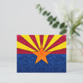Glitter Arizona vlag briefkaart (Staand voorkant)