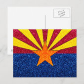 Glitter Arizona vlag briefkaart (Voorkant / Achterkant)