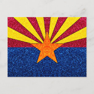 Glitter Arizona vlag briefkaart