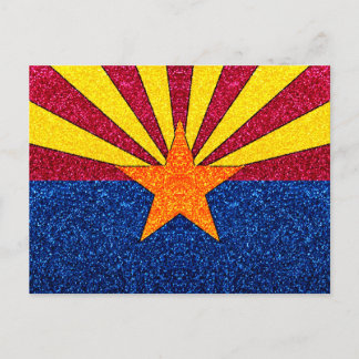 Glitter Arizona vlag briefkaart