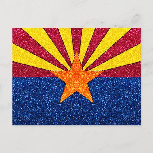 Glitter Arizona vlag briefkaart (Voorkant)