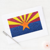 Glitter Arizona vlag rechthoek stickers (Envelop)
