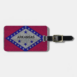 Glitter Arkansas vlag aanpasbaar bagagelabel