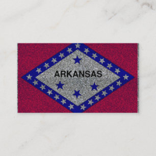 Glitter Arkansas vlag aanpasbare visitekaartjes