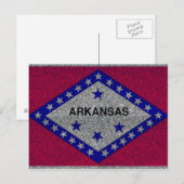 Glitter Arkansas vlag briefkaart (Voorkant / Achterkant)