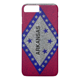 Glitter Arkansas vlag iPhone 7 hoesje