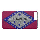 Glitter Arkansas vlag iPhone 7 hoesje (Achterkant (Horizontaal))