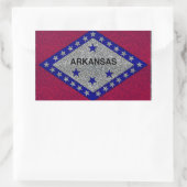 Glitter Arkansas vlag rechthoek stickers (Tas)