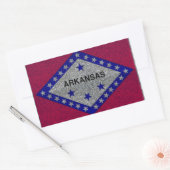 Glitter Arkansas vlag rechthoek stickers (Envelop)