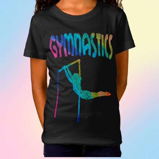 Glitter Asymmetrische Bars T-Shirt