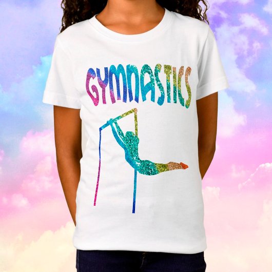Glitter Asymmetrische tandwielen T-shirt
